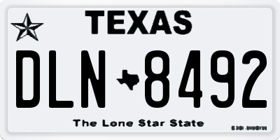 TX license plate DLN8492