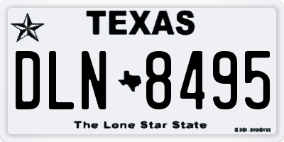 TX license plate DLN8495