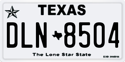 TX license plate DLN8504