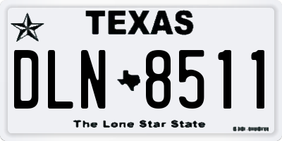 TX license plate DLN8511