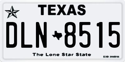 TX license plate DLN8515