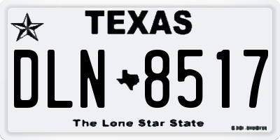 TX license plate DLN8517