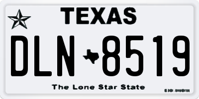 TX license plate DLN8519