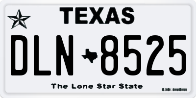 TX license plate DLN8525