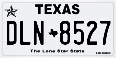 TX license plate DLN8527