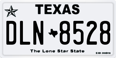 TX license plate DLN8528
