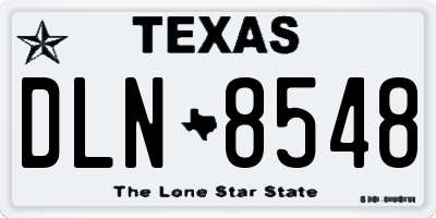 TX license plate DLN8548