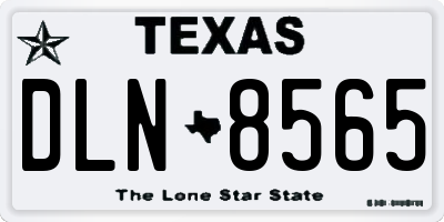 TX license plate DLN8565