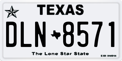 TX license plate DLN8571