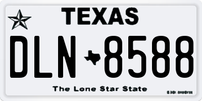 TX license plate DLN8588