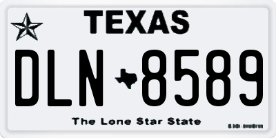 TX license plate DLN8589