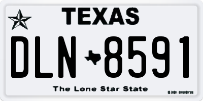TX license plate DLN8591