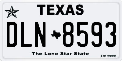 TX license plate DLN8593