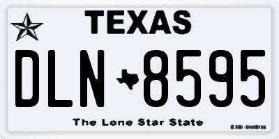 TX license plate DLN8595