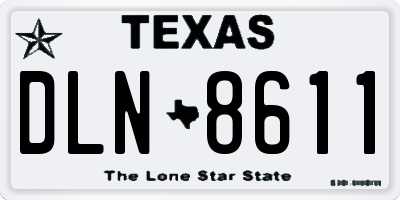 TX license plate DLN8611