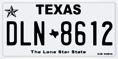 TX license plate DLN8612
