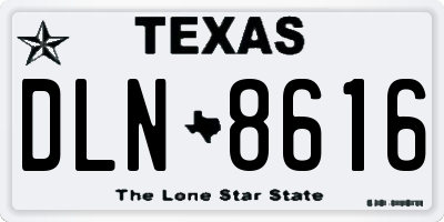 TX license plate DLN8616