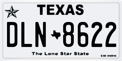 TX license plate DLN8622
