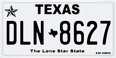 TX license plate DLN8627