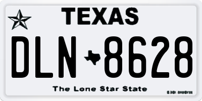 TX license plate DLN8628