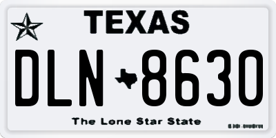 TX license plate DLN8630