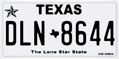 TX license plate DLN8644