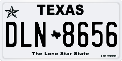 TX license plate DLN8656
