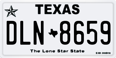 TX license plate DLN8659