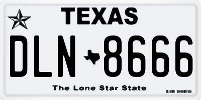 TX license plate DLN8666