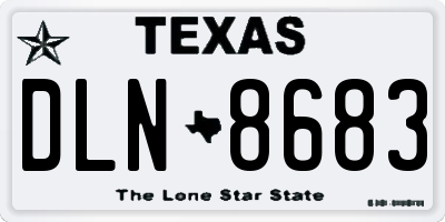 TX license plate DLN8683