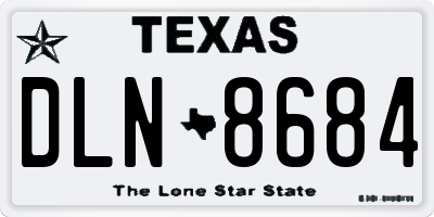 TX license plate DLN8684
