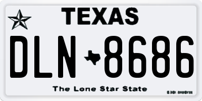 TX license plate DLN8686