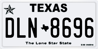 TX license plate DLN8696