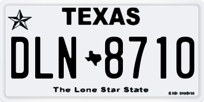 TX license plate DLN8710
