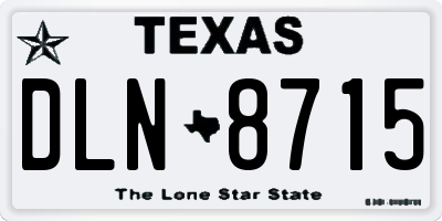 TX license plate DLN8715