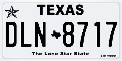 TX license plate DLN8717