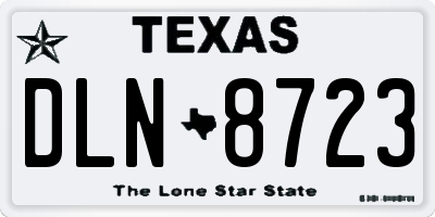 TX license plate DLN8723