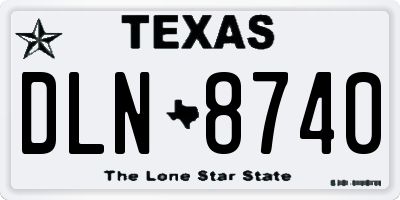 TX license plate DLN8740