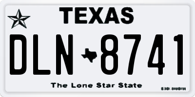 TX license plate DLN8741