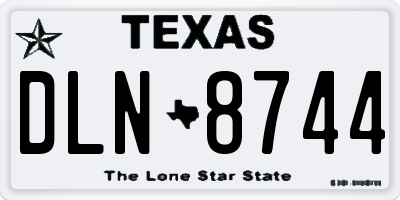 TX license plate DLN8744