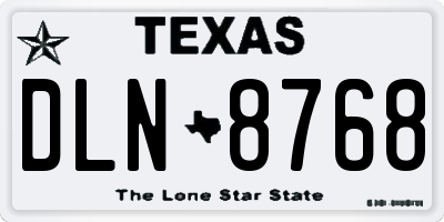 TX license plate DLN8768