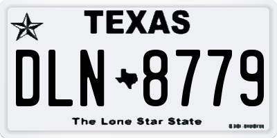 TX license plate DLN8779