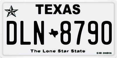 TX license plate DLN8790