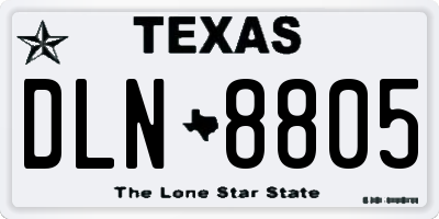 TX license plate DLN8805