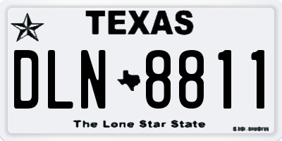 TX license plate DLN8811