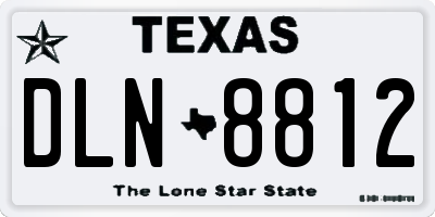 TX license plate DLN8812