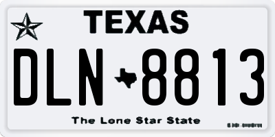 TX license plate DLN8813