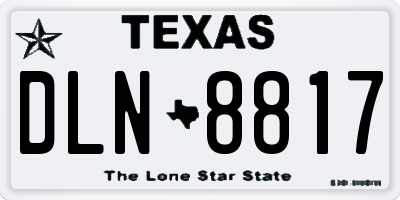 TX license plate DLN8817
