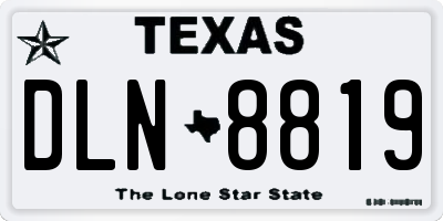 TX license plate DLN8819