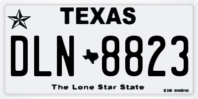 TX license plate DLN8823